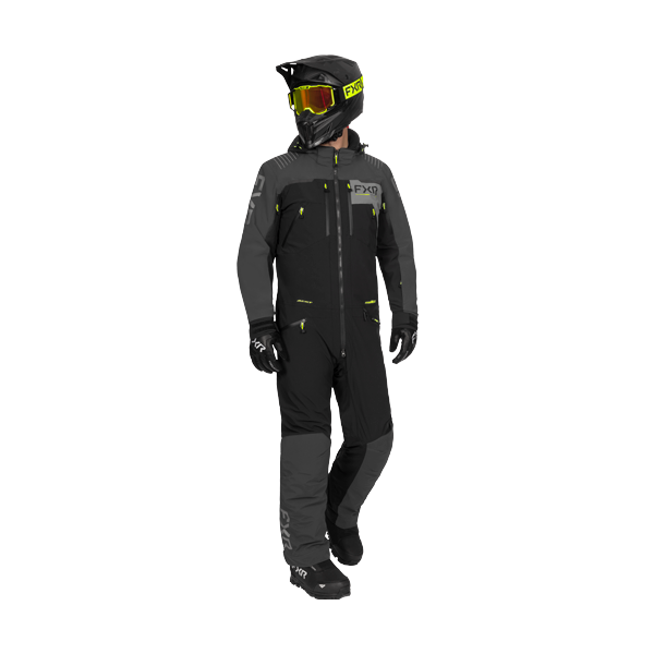 Ensemble de Motoneige Vertical MTX Lite/FXR/Noir Hi-viz, de face