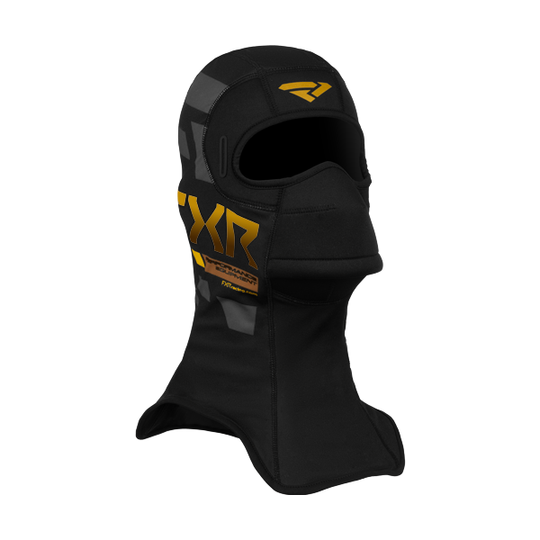 Cagoule de Motoneige Boost Anti-Fog 27/FXR/Noir Or, de face