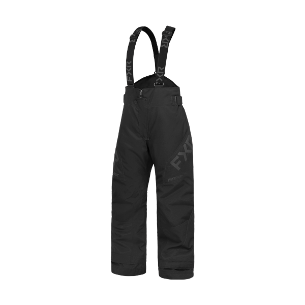 Pantalon de Motoneige Clutch Junior/FXR/noir Ops, de face