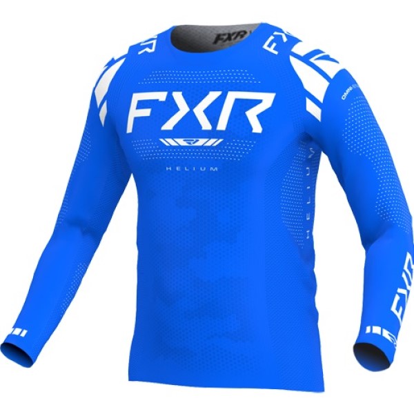 Chandail de Motocross Helium 25.7 Bleu/Blanc de face