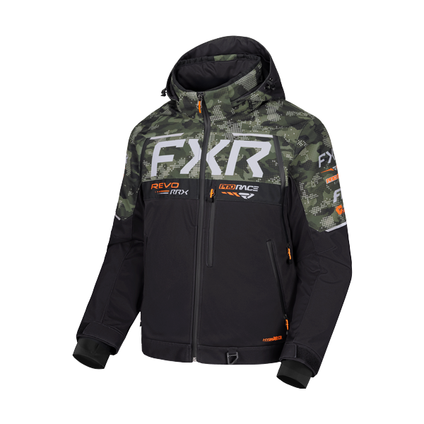 Manteau de Motoneige Revo RRX 2-in-1/FXR/ Noir camo, de face