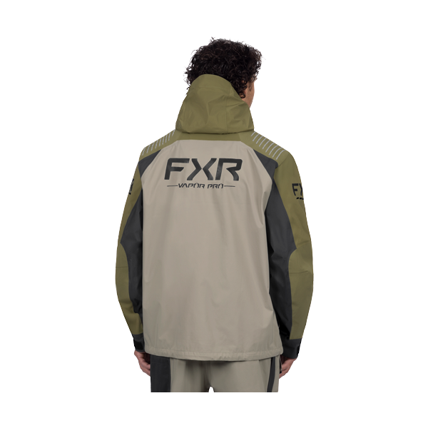 Manteau Vapor Pro Tri-Laminate/FXR/vert noir ,  de dos