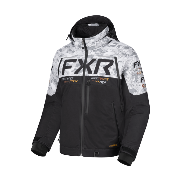 Manteau de Motoneige Revo RRX 2-in-1/FXR/ Noir blanc, de face