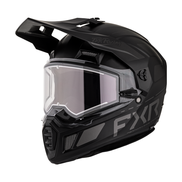 Casque Intégral de Motoneige Clutch X Pro Visière Double Electrique/FXR/noir ops, de profil