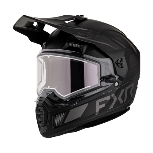 Casque Intégral de Motoneige Clutch X Pro Visière Double Electrique/FXR/noir ops, de profil