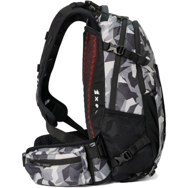 Sac de Vélo Shred 16 Litres Camo Gris de gauche