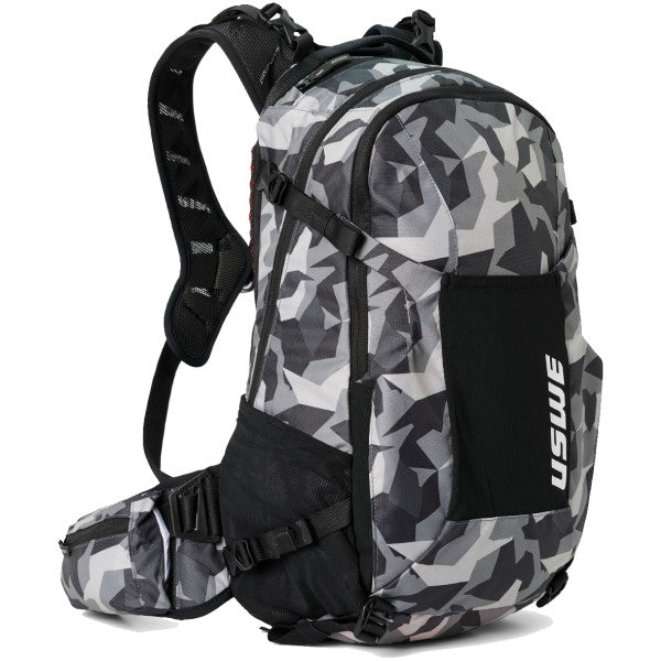 Sac de Vélo Shred 25 Litres Camo Gris de face