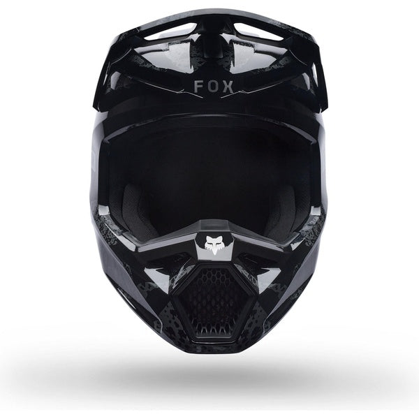 Casque de Motocross V1 BNKR/Fox; noir camo
