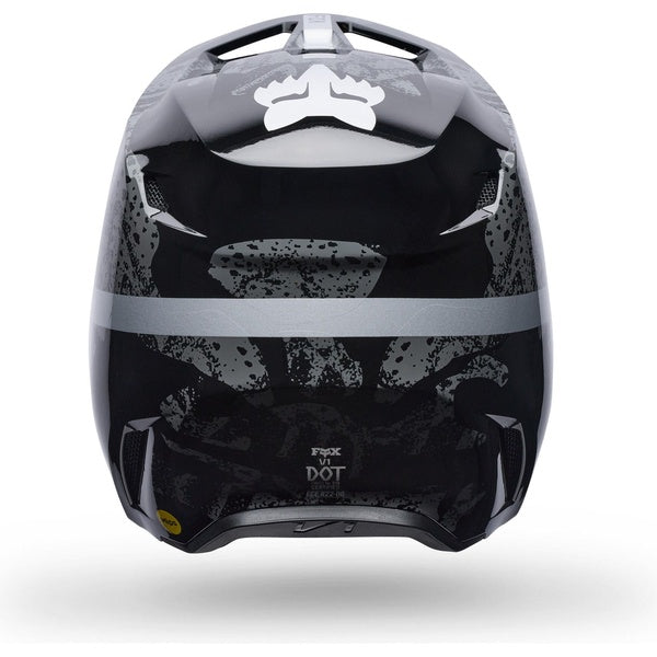 Casque de Motocross V1 BNKR/Fox; noir camo