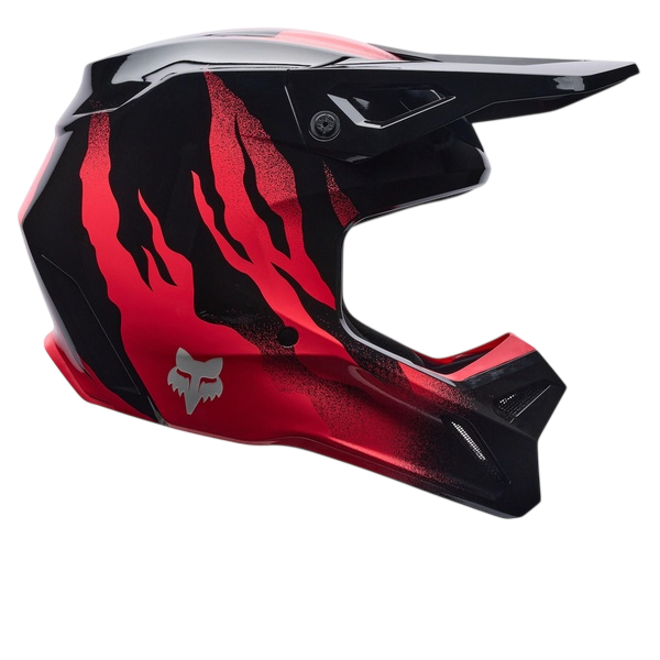 Casque de Motocross V1 Clutch/Fox, coté droit