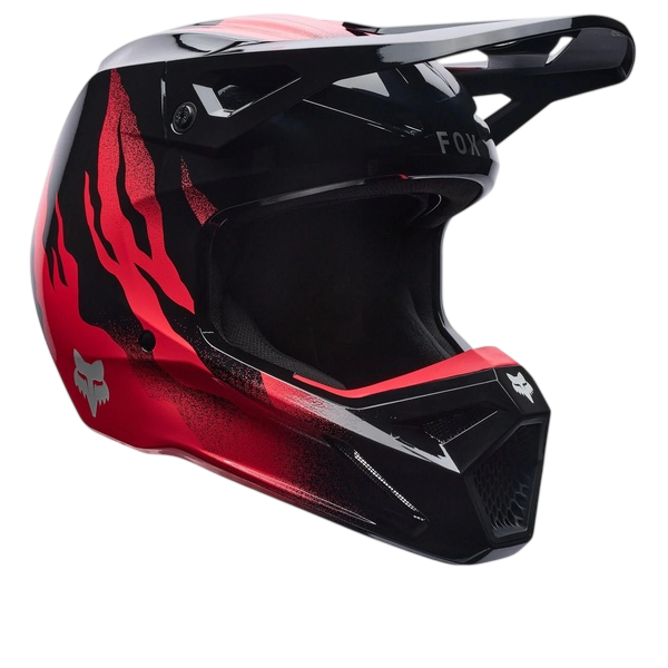 Casque de Motocross V1 Clutch/Fox, de profil