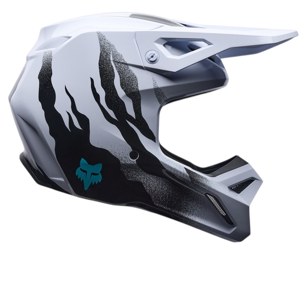 Casque de Motocross V1 Clutch/Fox, coté droit