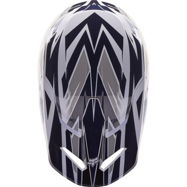 Casque de Motocross V1 GOAT Strafer Bleu/Blanc au-dessus