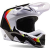 Casque de Motocross V1 Kozmik Noir/Blanc incliné de gauche