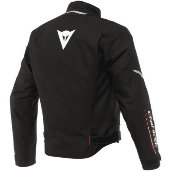 Manteau de Moto Dainese Veloce D-Dry Noir Blanc Rouge Dos