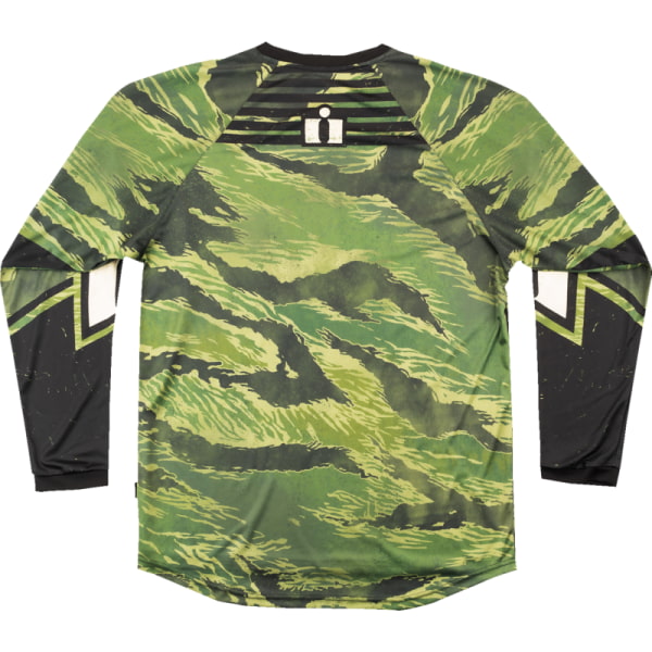 Chandail Sous-Vêtement de Moto Tiger's Blood Icon vert camo, de dos
