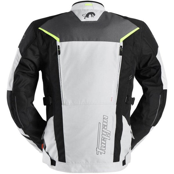 Manteau de Moto Brooks Gris/Jaune de derrière