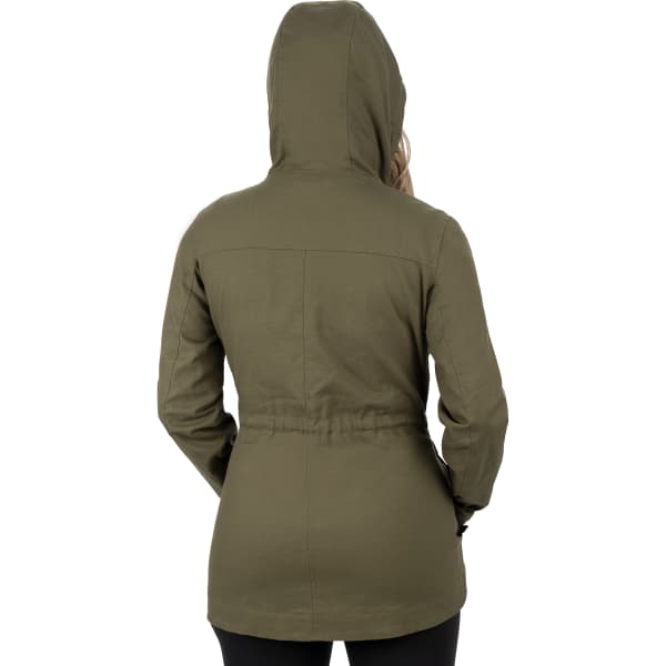 Manteau Ivy Canvas Femme FXR Kaki, de dos