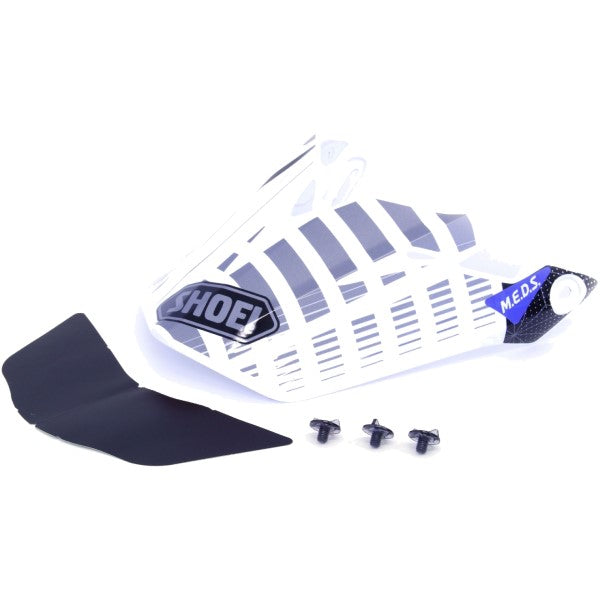 Palette de Motocross VFX-EVO Blazon Gris/Blanc incliné de droite