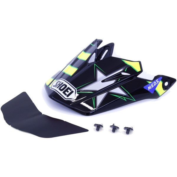 Palette de Motocross VFX-EVO Grant 3 Noir/Blanc/Jaune incliné de droite