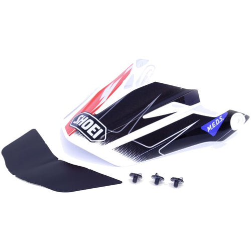 Palette de Motocross VFX-EVO Zinger Noir/Blanc/Rouge incliné de droite