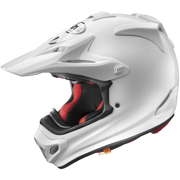 Casque de Motocross VX-PRO4 Solide Blanc incliné de droite