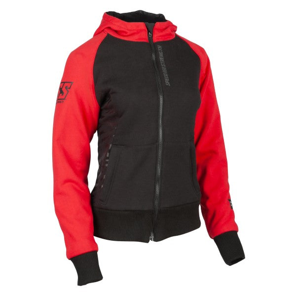 Coton Ouaté de Moto Cat Out'a Hell 3.0 Femme/Speed and Strength /rouge de face