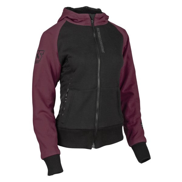 Coton Ouaté de Moto Cat Out'a Hell 3.0 Femme/Speed and Strength /mauve de face