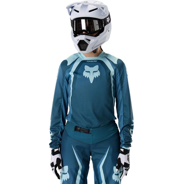 Chandail de Motocross 180 Frame Junior Fille/Fox/bleu, de face