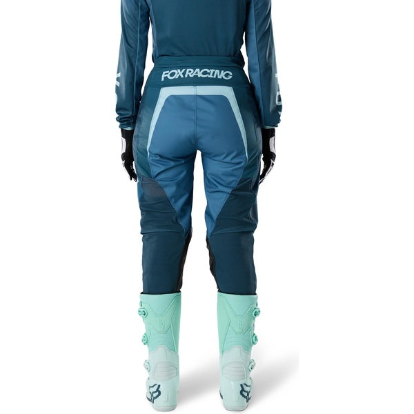 Pantalon de Motocross 180 Frame Femmen Fox, bleu de dos