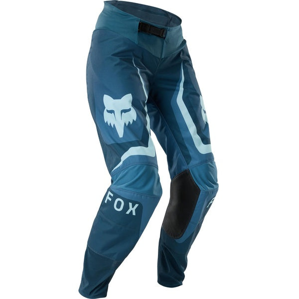 Pantalon de Motocross 180 Frame Femmen Fox, bleu de face