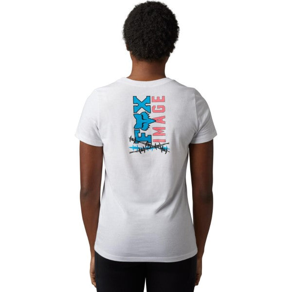 T-Shirt Barbed Wire Femme Blanc de dos