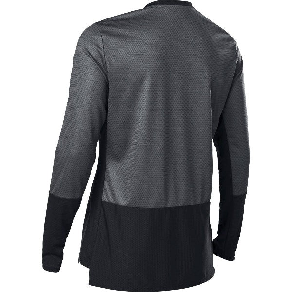 Maillot à Manches Longues Defend Pour Femmes Gris Foncé, Dos