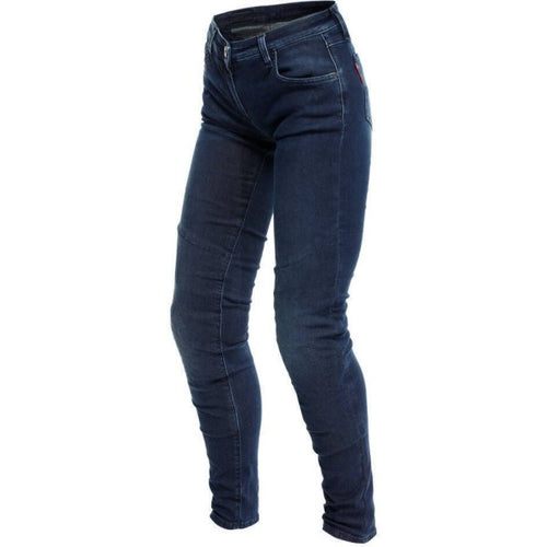 Jean de Moto Skinny Denim Brossé Tex Femme Bleu - Liquidation