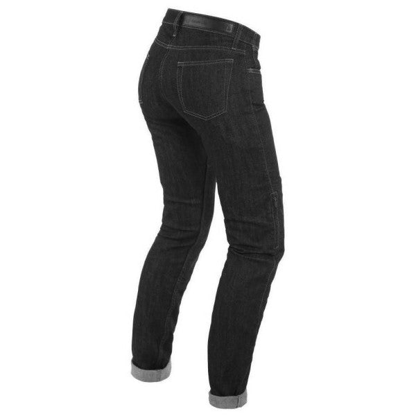 Jean de Moto Denim Slim Tex Femme Noir Derrière - Liquidation