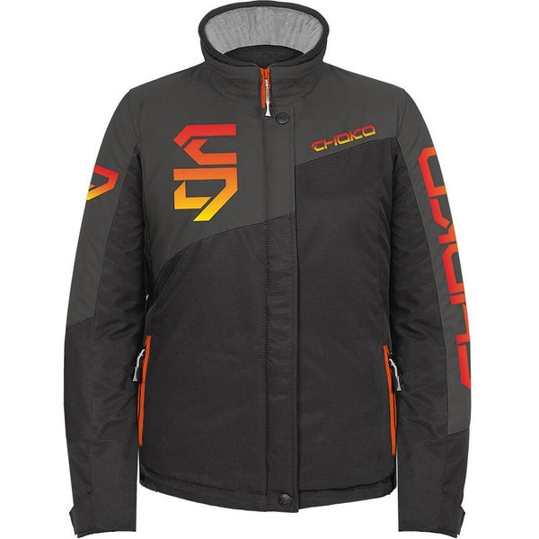 Manteau de Motoneige Powder Femme Gris/Rouge