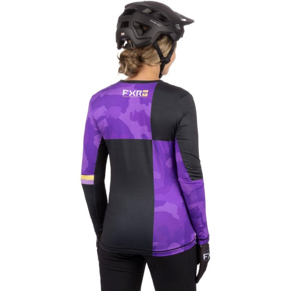 Chandail de Vélo ProFlex UPF Femme FXR Mauve Dos