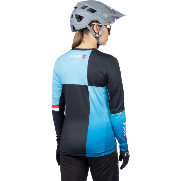 Chandail de Vélo ProFlex UPF Femme FXR Bleu Dos