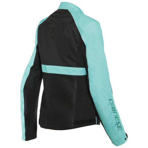 Manteau de Moto Ribelle Air Tex Femme Noir/Vert Dos - Liquidation