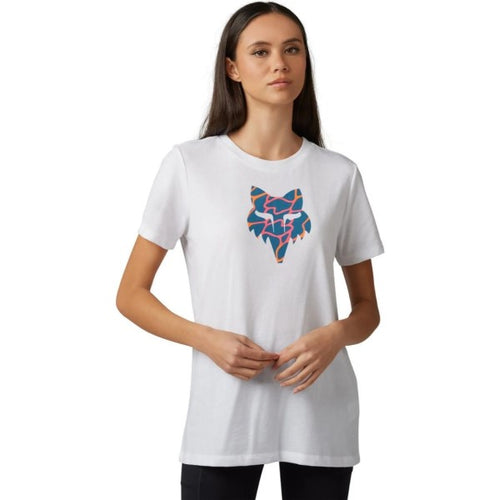 T-Shirt Ryvr Femme Blanc de face
