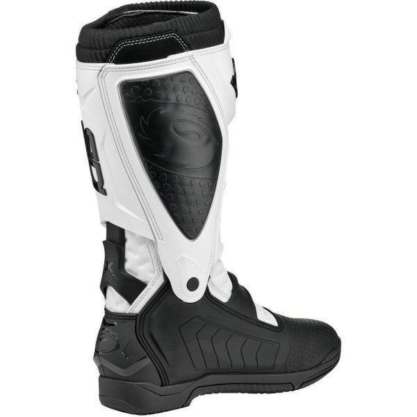 Bottes de Motocross X Power SC Blanc/Noir incliné de dos