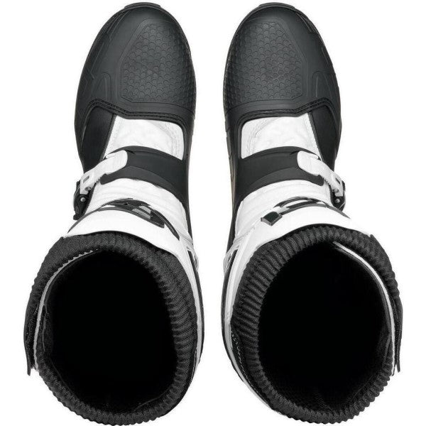 Bottes de Motocross X Power SC Blanc/Noir en paire de dessus