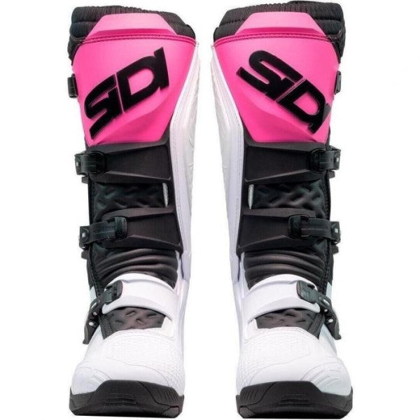 Bottes de Motocross X Power SC/Sidi, blanc rose , de face