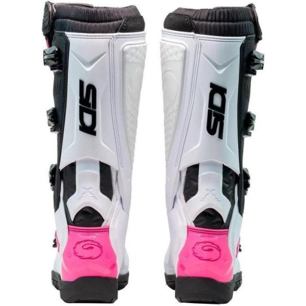 Bottes de Motocross X Power SC/Sidi, blanc rose , arrière