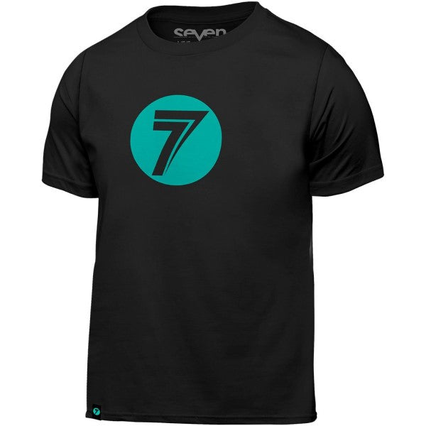 T-Shirt Dot Junior Noir/Bleu de face