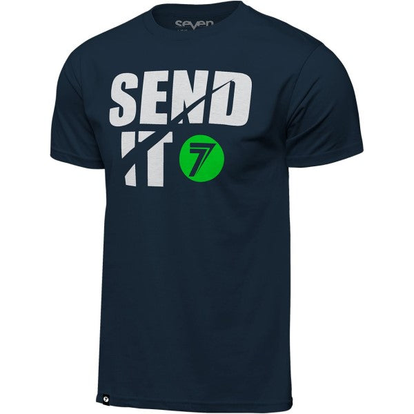 T-Shirt Sent It Bleu Foncé de face