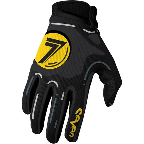 Gants de Motocross Annex Hijack Noir/Jaune extérieur