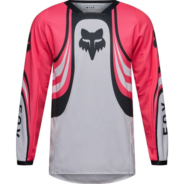 Chandail de Motocross 180 Draft Junior/Fox/ blanc, rose, de face