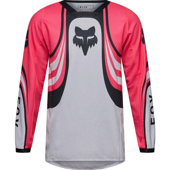 Chandail de Motocross 180 Draft Junior/Fox/ blanc, rose, de face