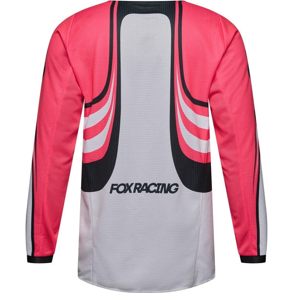 Chandail de Motocross 180 Draft Junior/Fox/ blanc, rose, de dos